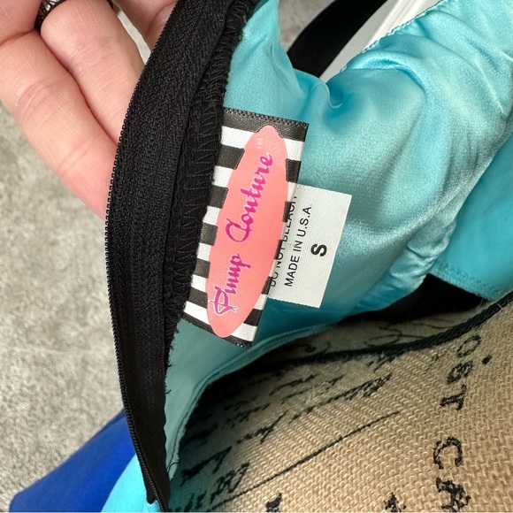 Pin Up Girl Clothing Shades of Blue Circle Dress - Picture 3 of 10